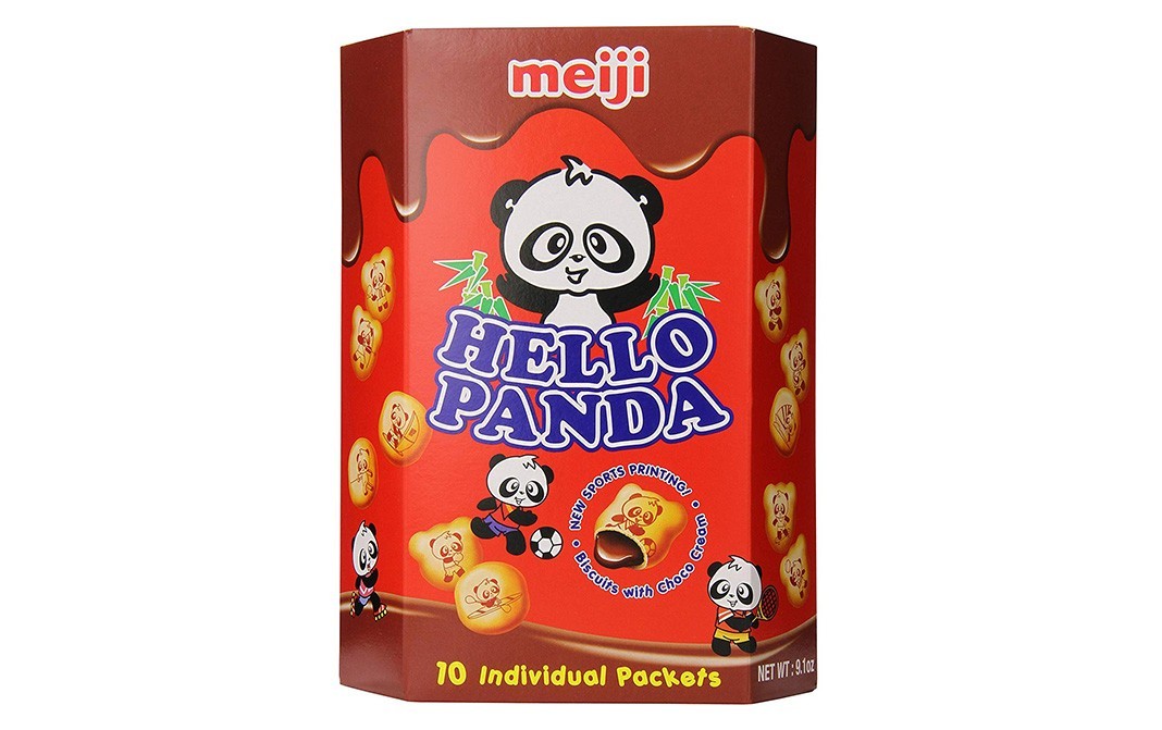Meiji Hello Panda Biscuits With Choco Cream   Box  260 grams